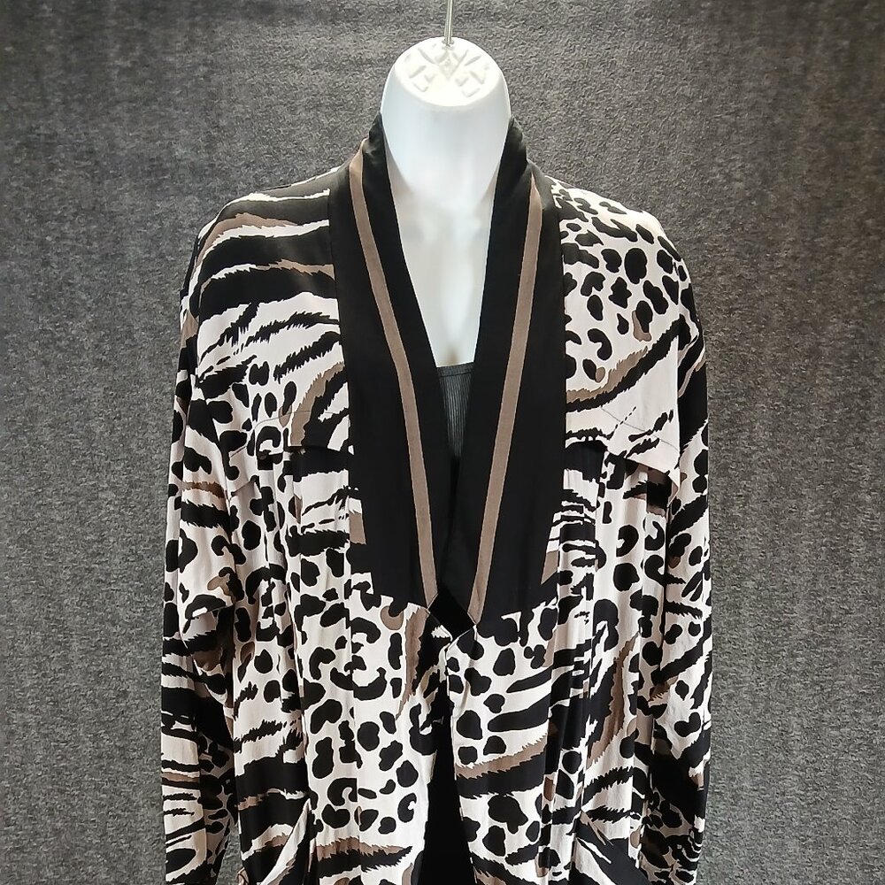 Wild Rose Mixed Animal Print Duster Robe